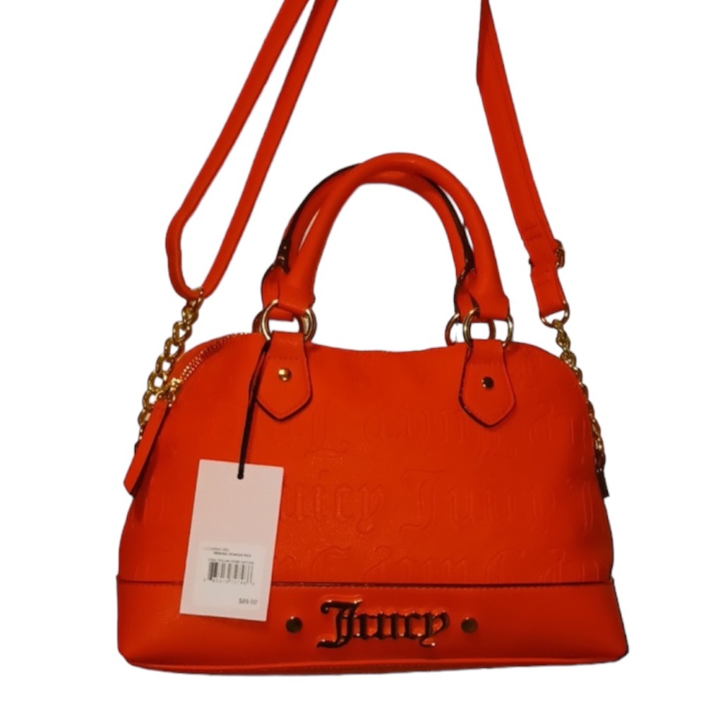 NWT 🍊Juicy Couture Dome Satchel
Crossbody Bright Tangerine 🧡 - Picture 1 of 13